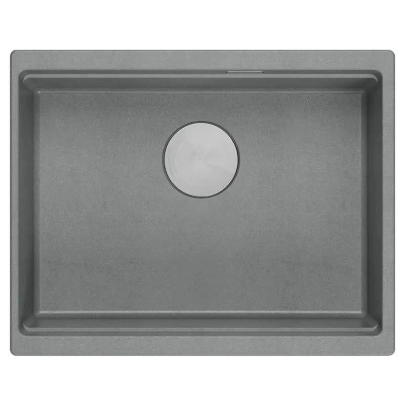Lavello In Granito Logan 100 Grey Metallic Tappo rame spazzolato