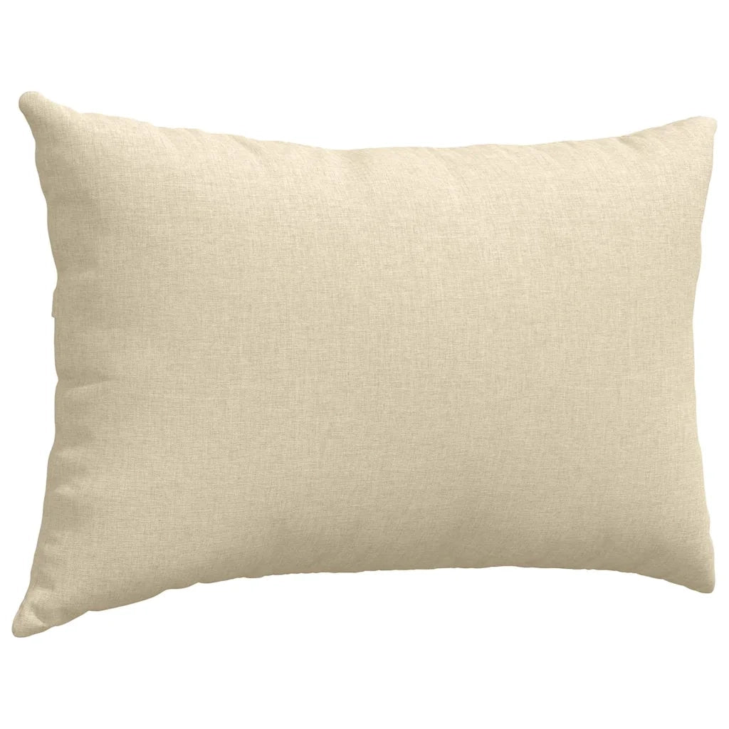Cuscini da Divano 2 pz-Set di 2 Cuscini per Sofa Crema 60 x 40 cm Tessuto 450679
