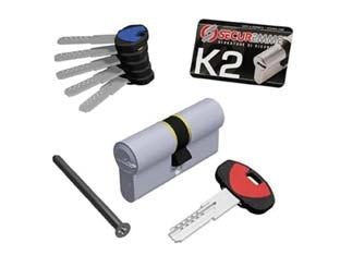 CILINDRO EUROPEO K2 0CK2  mm.35x45 (3200CCS35451X5)    SECUREMME