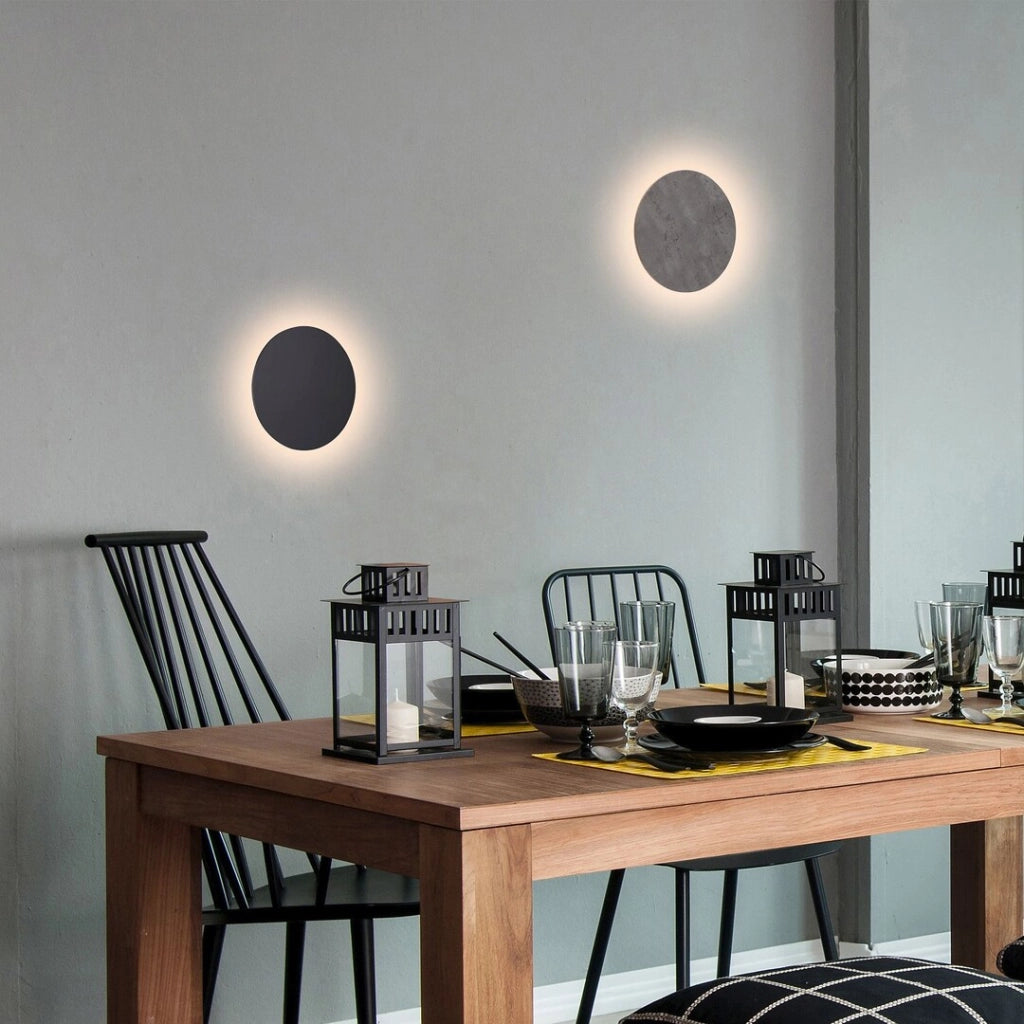 Applique LED 8W nera 3000K metallo/legno Marlon Rabalux