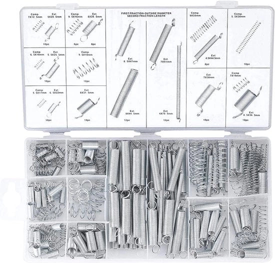Set di assortimento di vernici - 20 misure - 200 pezzi - acciaio inossidabile