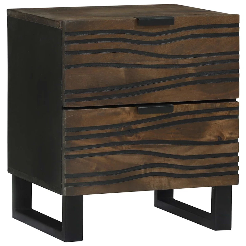 Set di 2 Comodini | Armadio da Notte | Mobiletto da notte Noce 40 x 33 x 46 cm