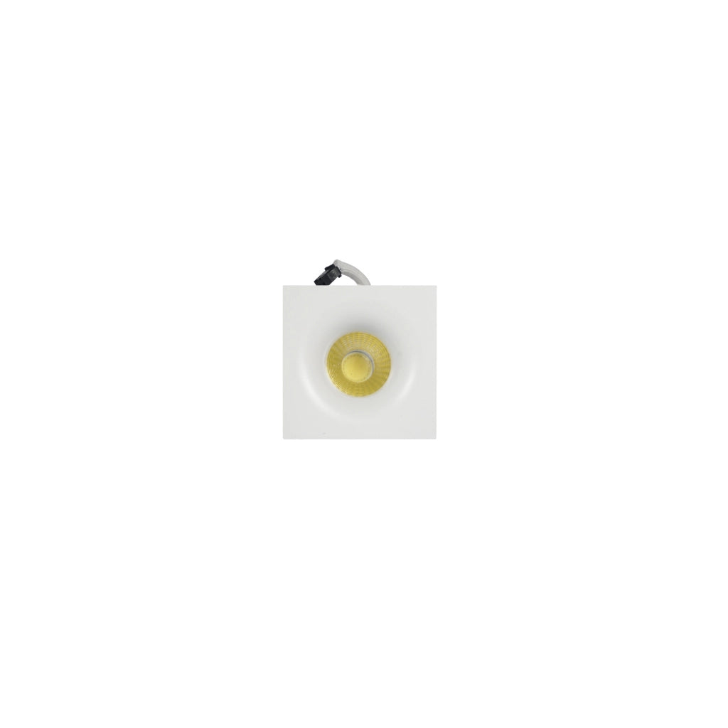 Punto luce led 3w quadrato corpo bianco luce fredda 6000k