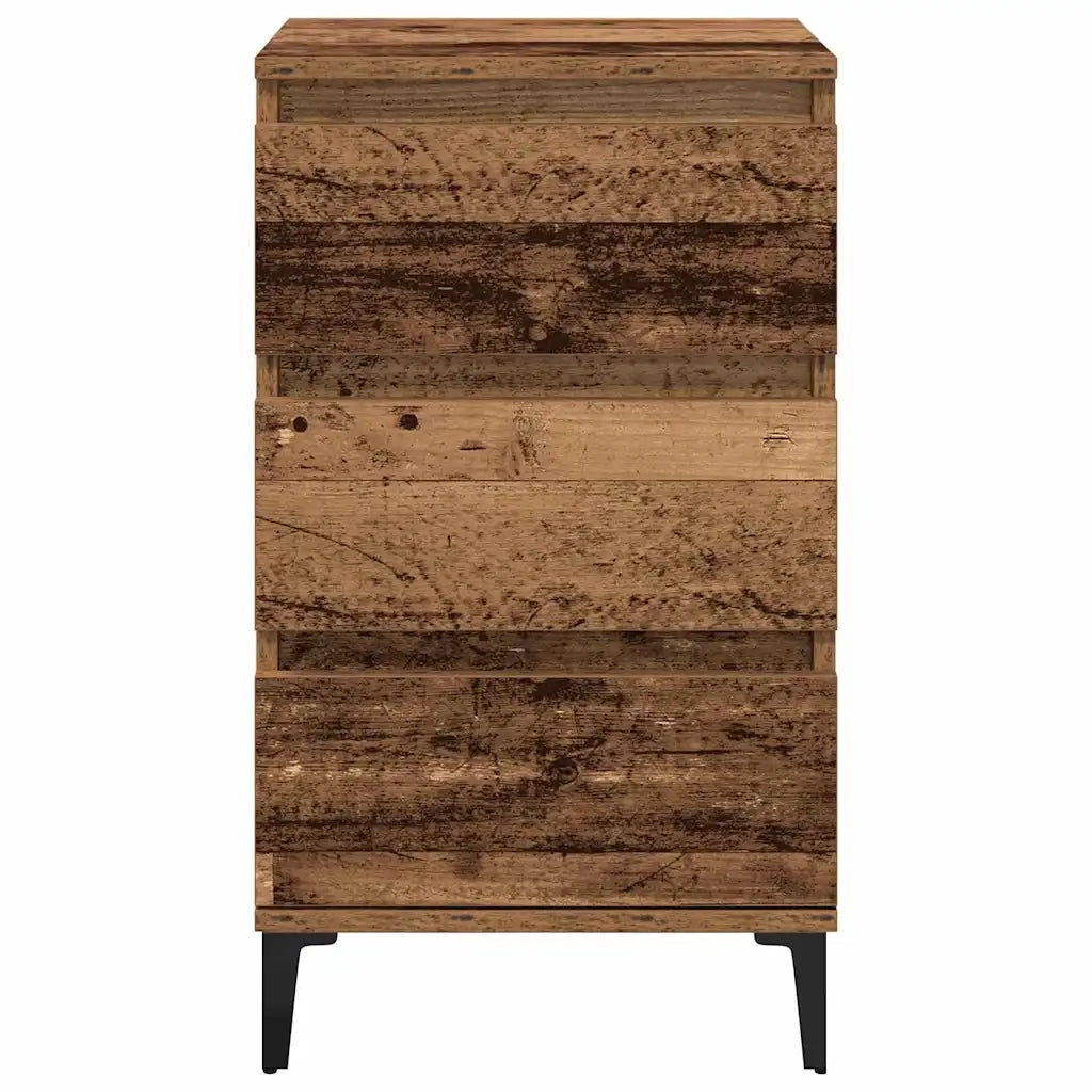 Armadio da Notte con cassetto Legno vecchio 45 x 35 x 44 cm 863437
