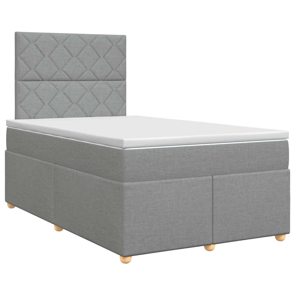 Letto box spring con materasso Grigio Chiaro 120 x 200 cm 3453865