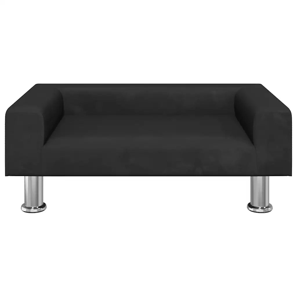 Divano per Bambini-Sofa-Divanetto Nero 70x45x26,5 cm in Velluto