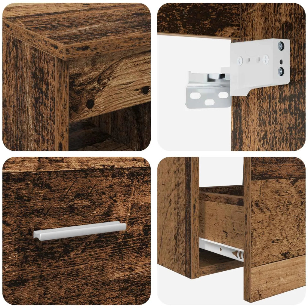 Set di mobili per il bagno 2 pz Legno antico 3403902