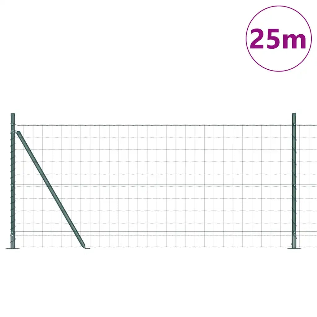 Recinzione con Posto Verde 1 x 25 m Acciaio e PVC 3350859