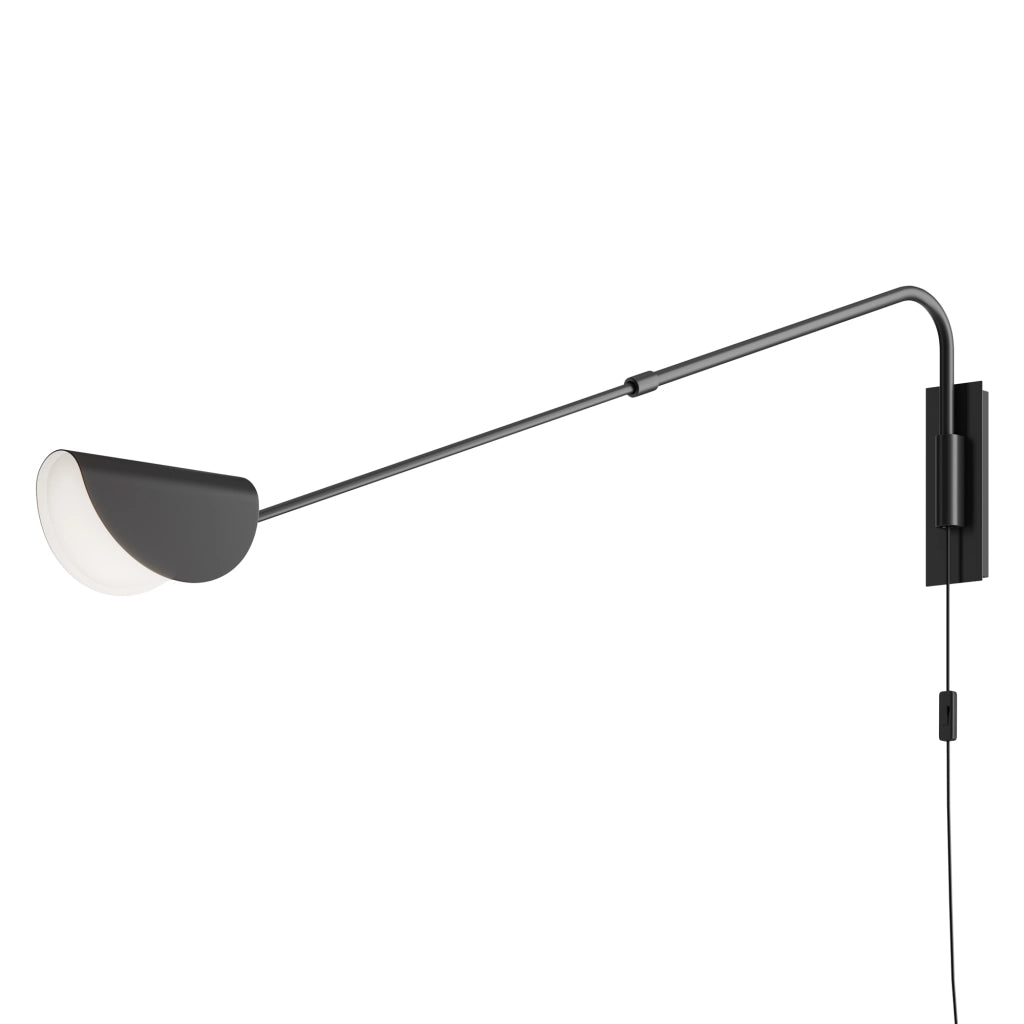 Applique a braccio Mollis nera metallo G9 Maytoni MOD126WL-01B1