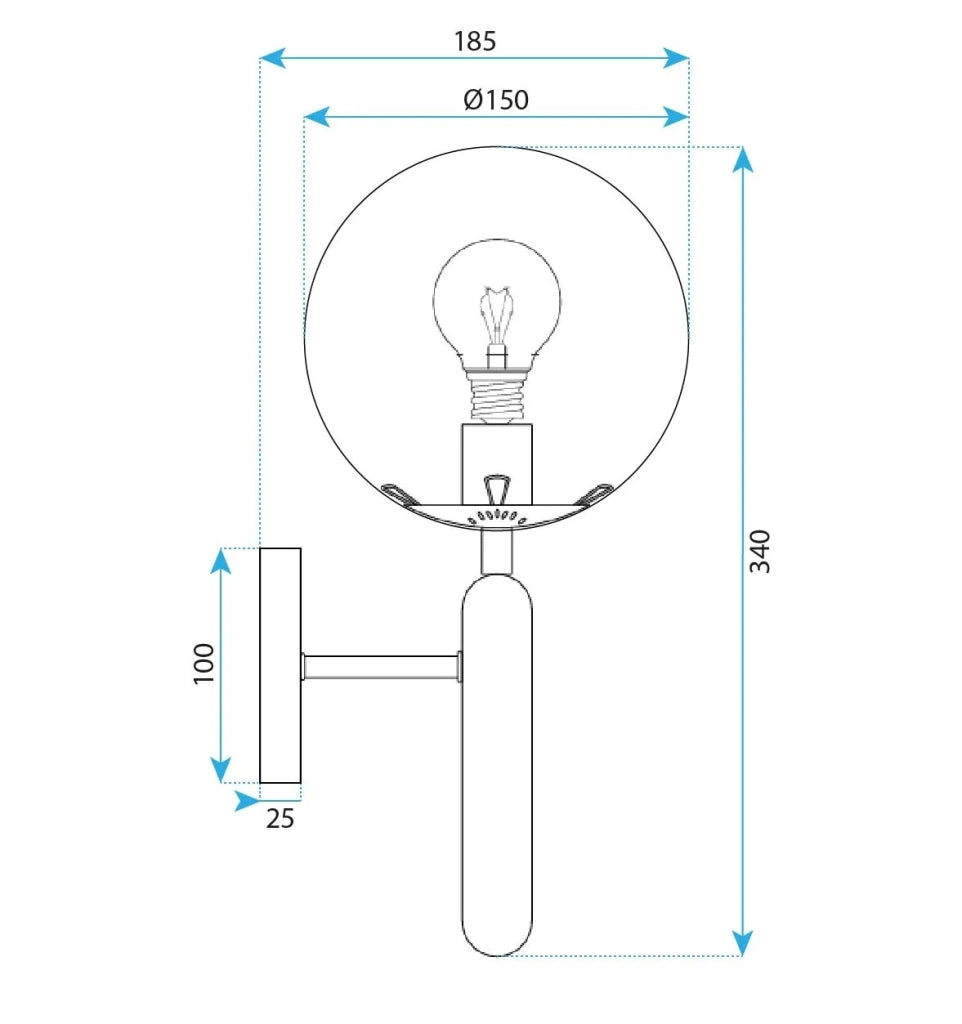 Lampada Da Parete G098-1w Gold