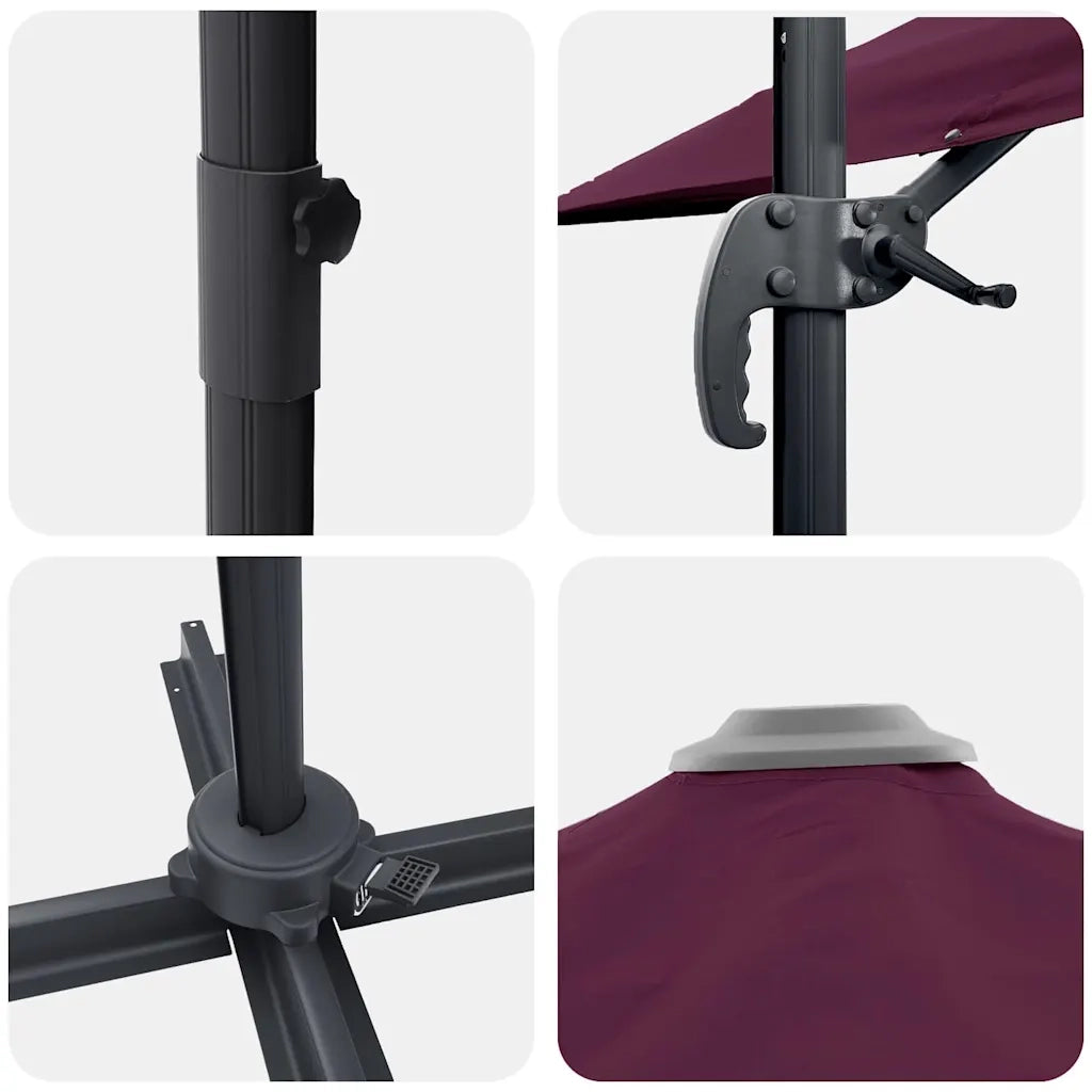 Ombrello | Parasolne Rosso Bordeaux 351 x 250 x 260 cm