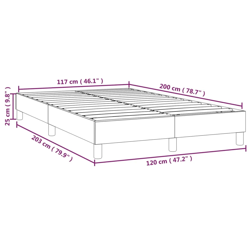 Struttura Letto a Rete a Molle Crema 120x200 cm Tessuto 3120603