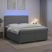 Letto box spring con materasso Grigio Chiaro 140 x 200 cm 3455357