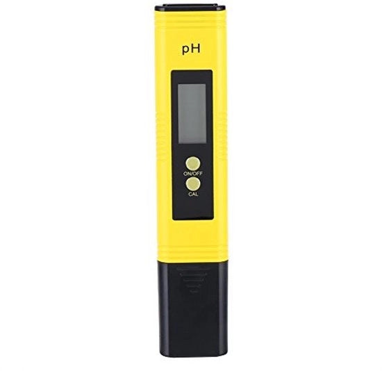 Misuratore di pH Digitale - Misuratore di pH - Calibrazione Automatica - Giallo - Acquari e Piscine - Facile da Usare - Ideale per Vini e Alimenti