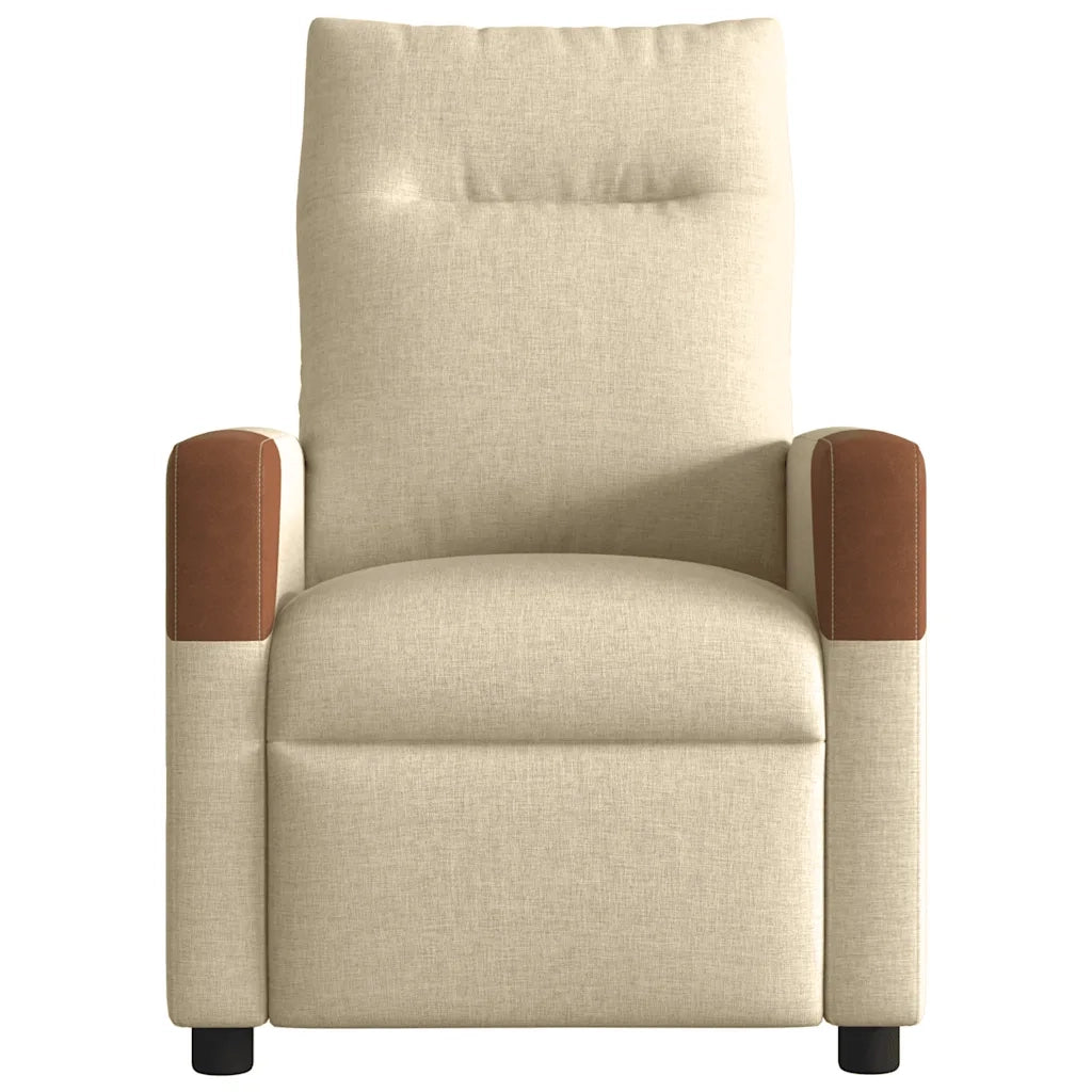 Poltrona Reclinabile in Tessuto Crema 4104813
