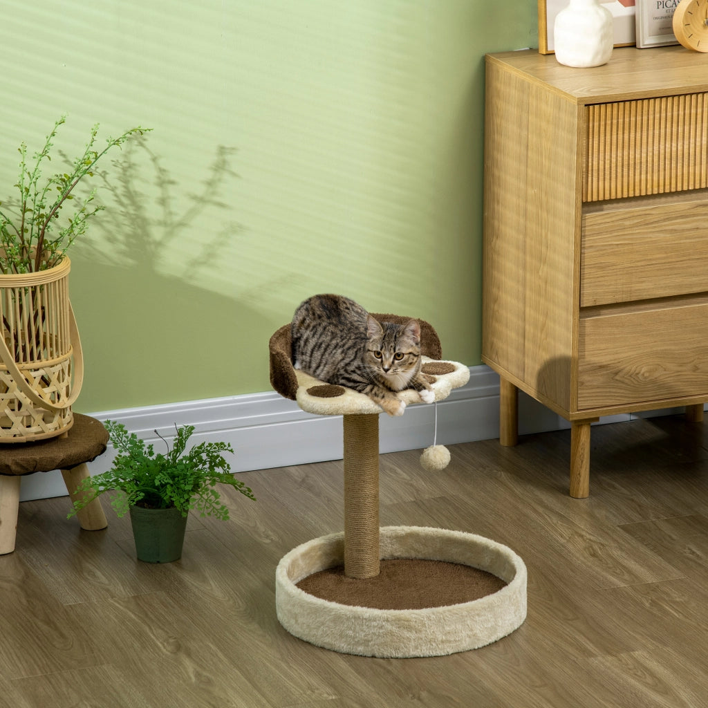 Albero tiragraffi per gatti con 2 cuccette ¨C Minimal ¨C marrone 44 cm