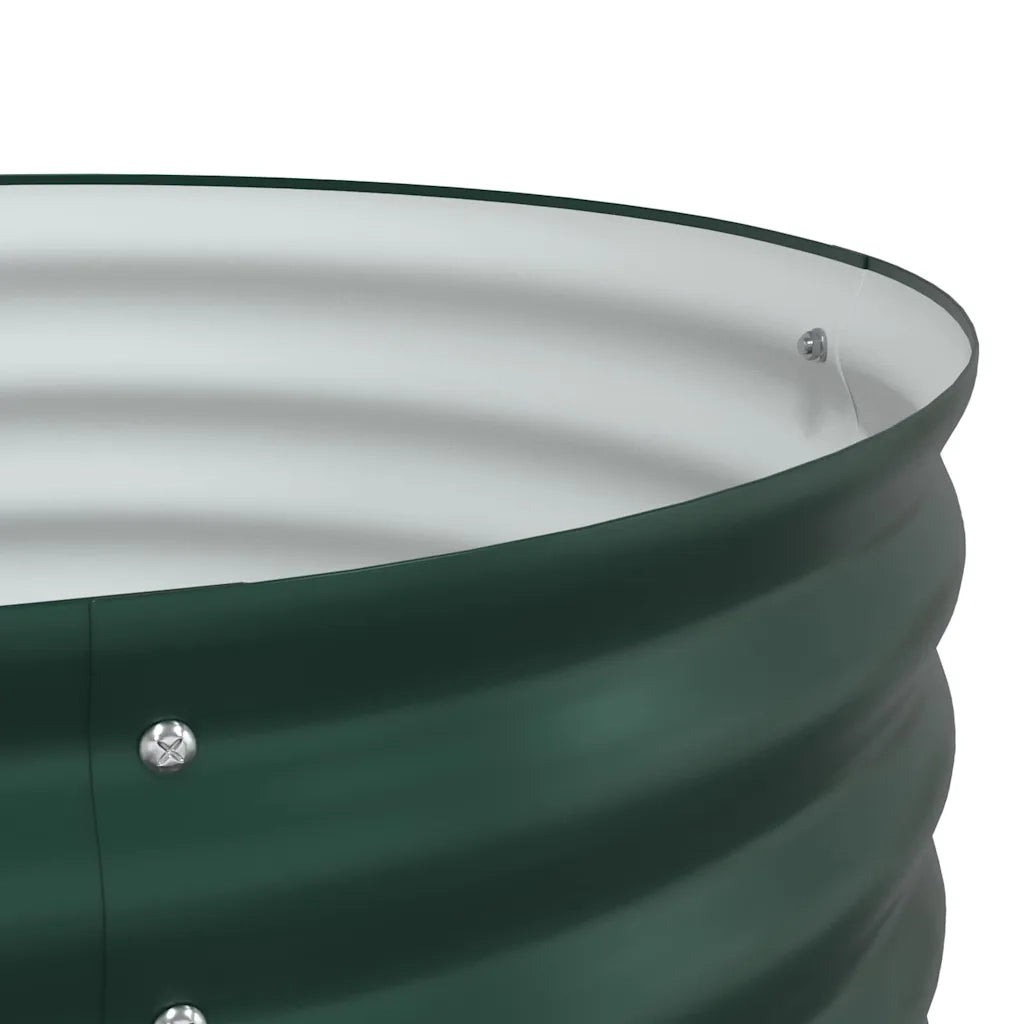 Fioriere | Cassetta per fiori | Letto Rialzato Verde 400 x 80 x 44 cm Acciaio