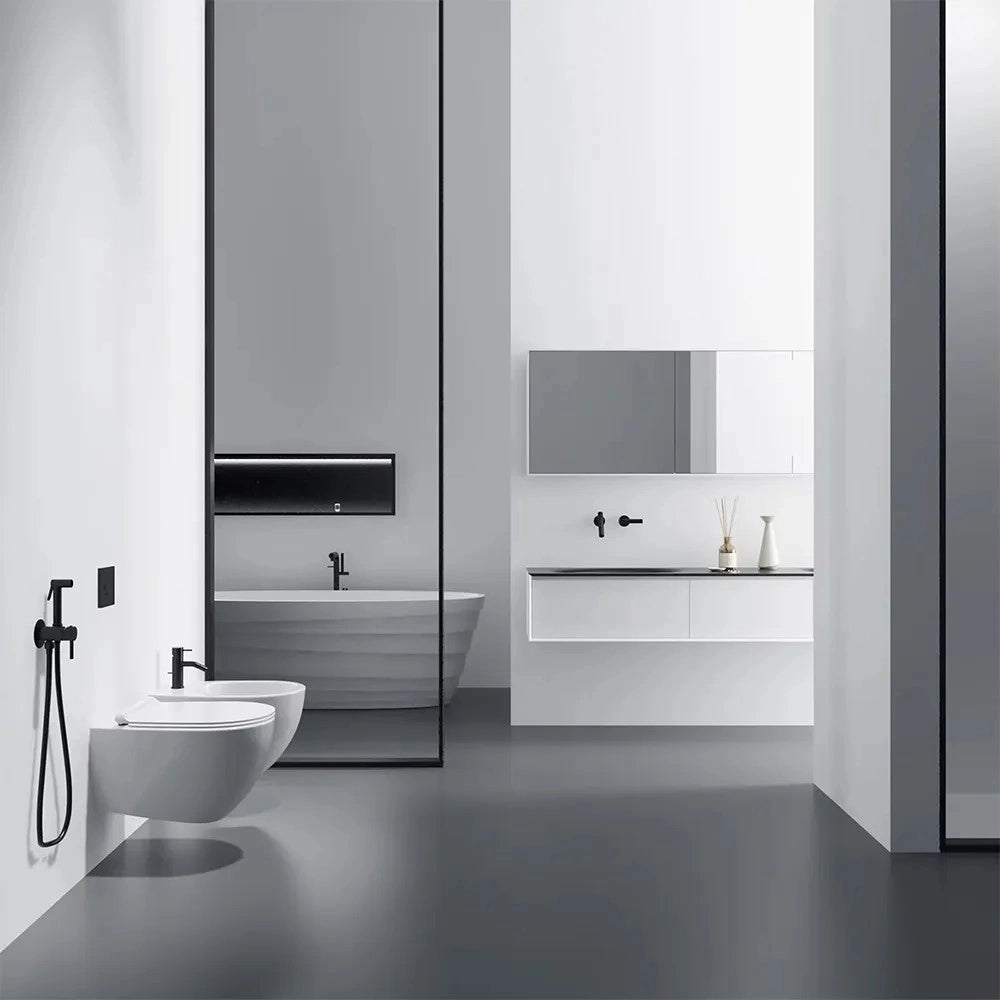 Rubinetto Da Bidet Rea Lungo Loop Black