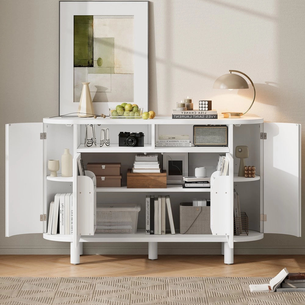 Sideboard Multiuso con Ante e Ripiani ¨C MINIMAL ¨C Bianco