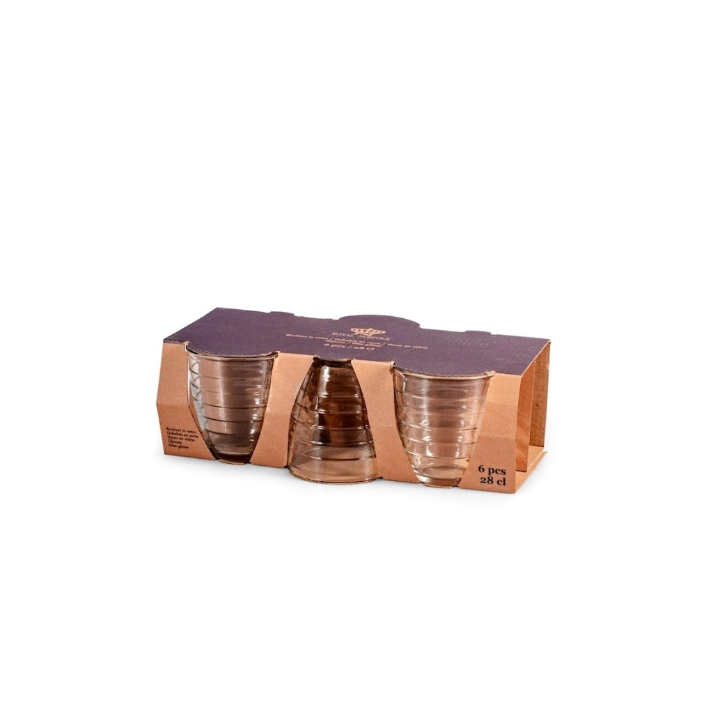 Confezione 6 bicchieri vetro twist cl 28
