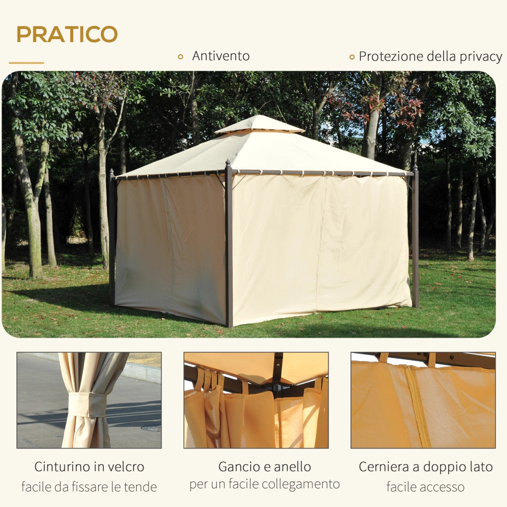 Gazebo da Giardino 3x3m ¨C Minimal ¨C Beige