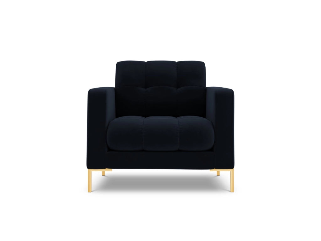 Cosmopolitan Design - Poltrona "Bali" in velluto blu scuro 