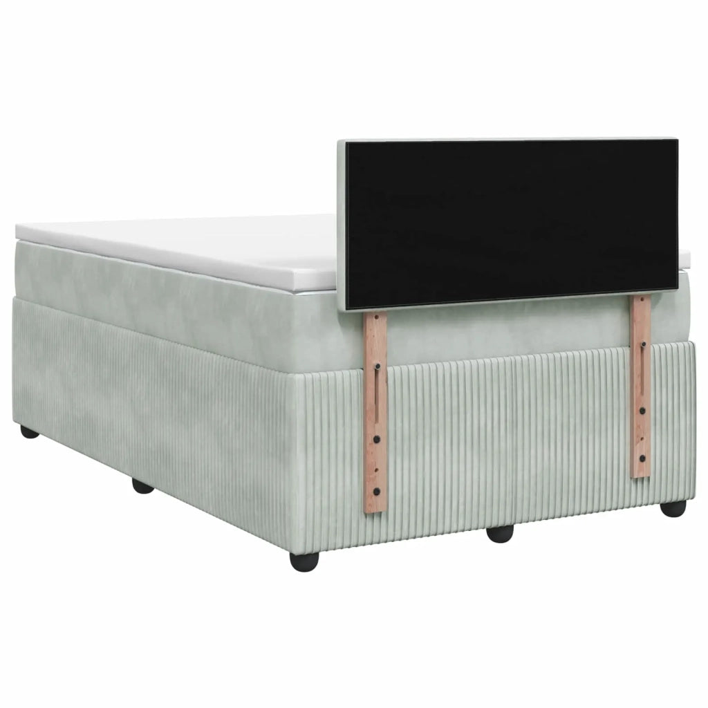 Letto box spring con materasso Grigio Chiaro 120 x 190 cm 3453095