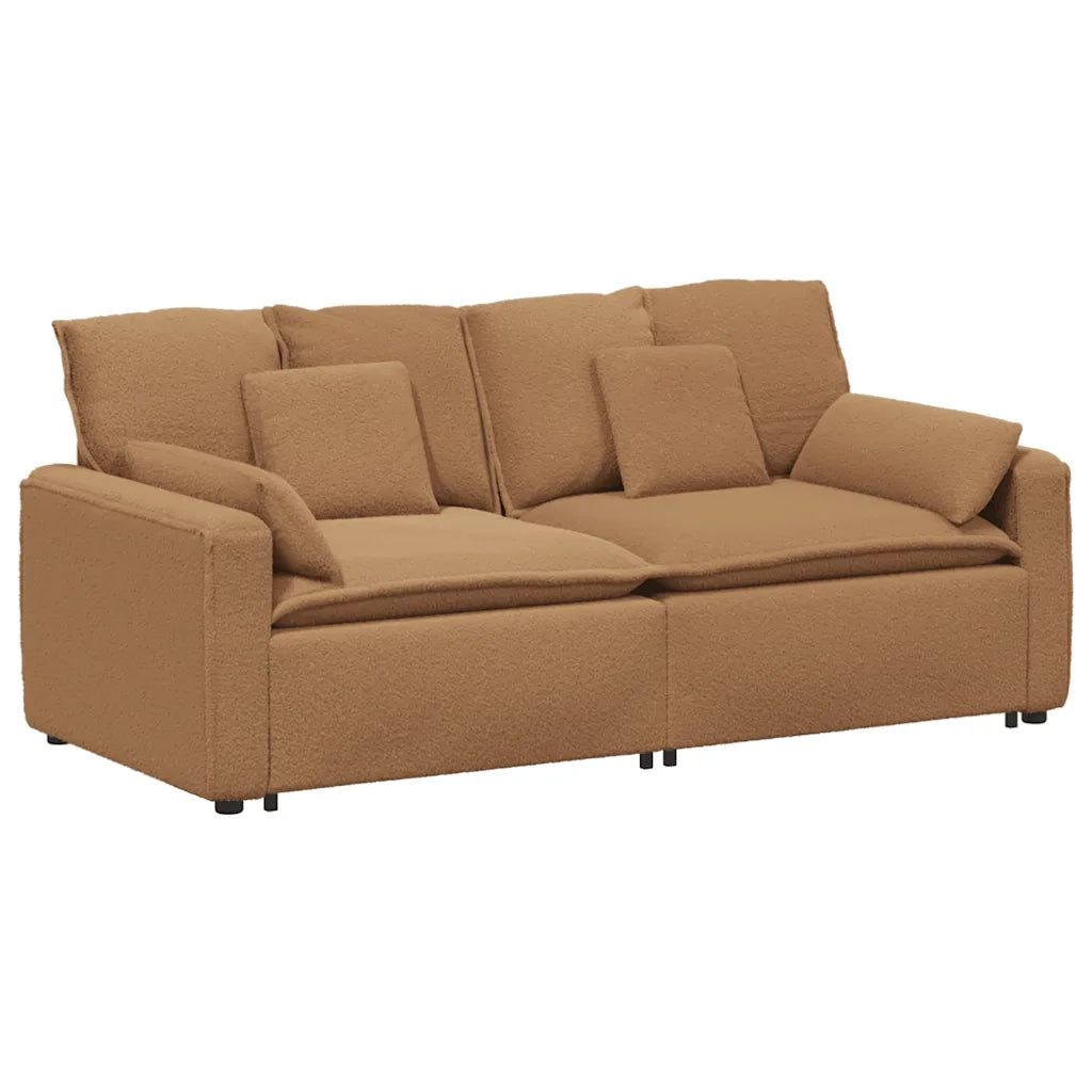 Divano Modulare con Cuscini Beige 3321146