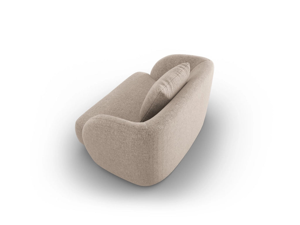 Cosmopolitan Design - Poltrona "Tulum" in ciniglia beige 