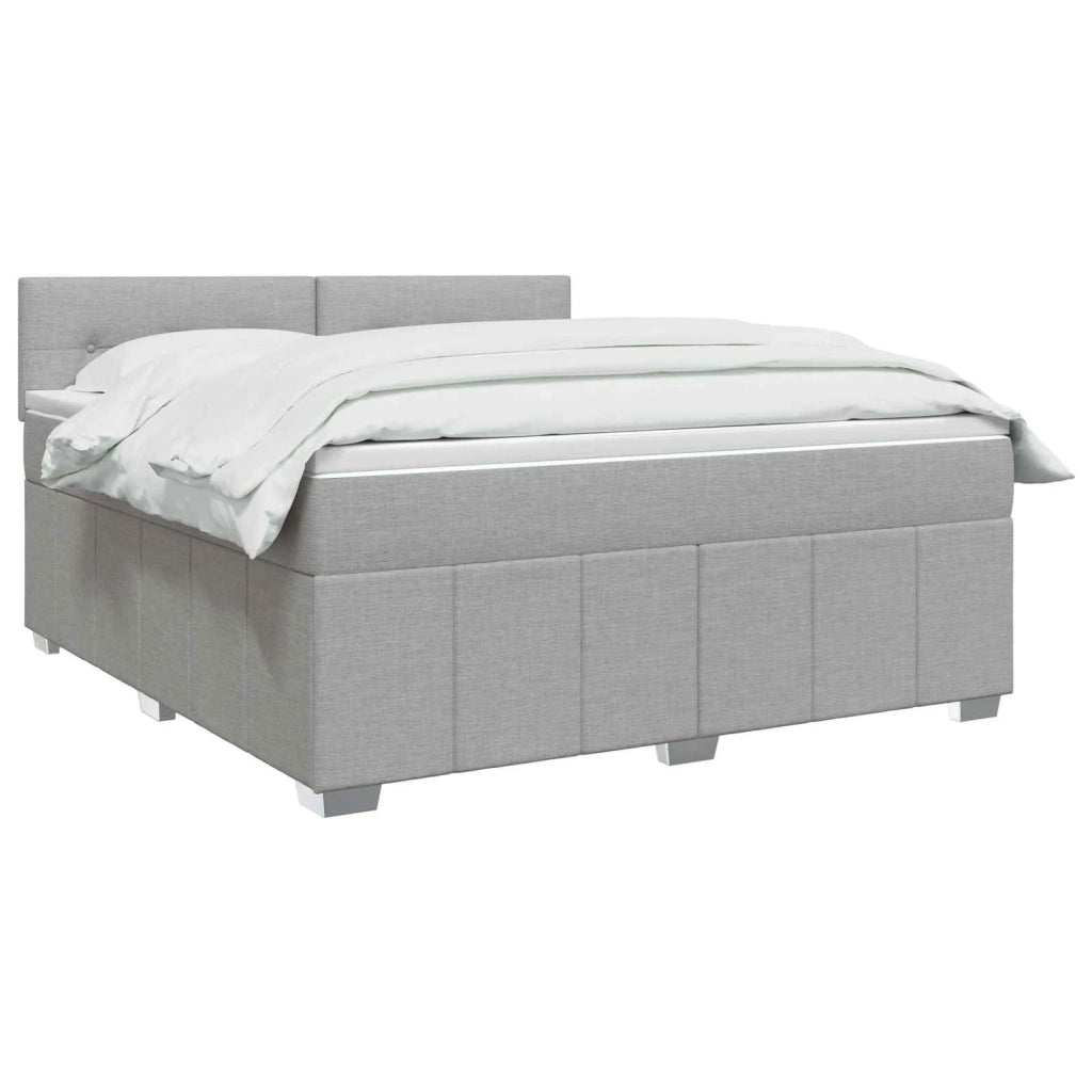 Letto box spring con materasso Grigio Chiaro 140 x 190 cm 3452670