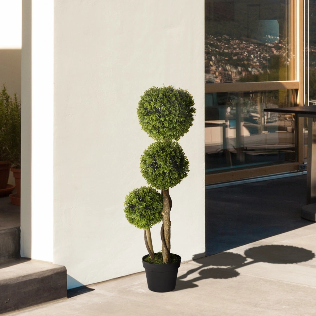 Pianta Artificiale Buxus ¨C Minimal ¨C Verde e Nero