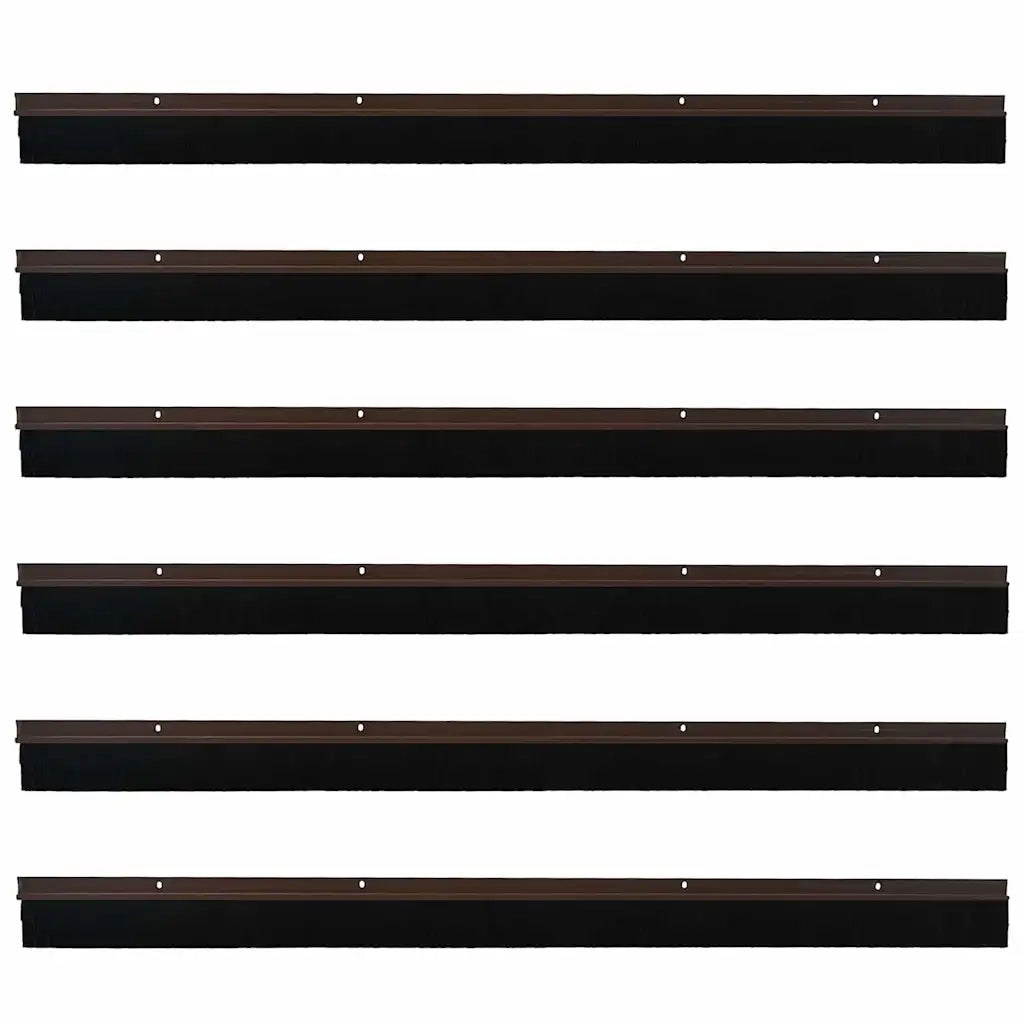 Spazzole per porte a vite 6 pcs Marrone 100 cm 42019443