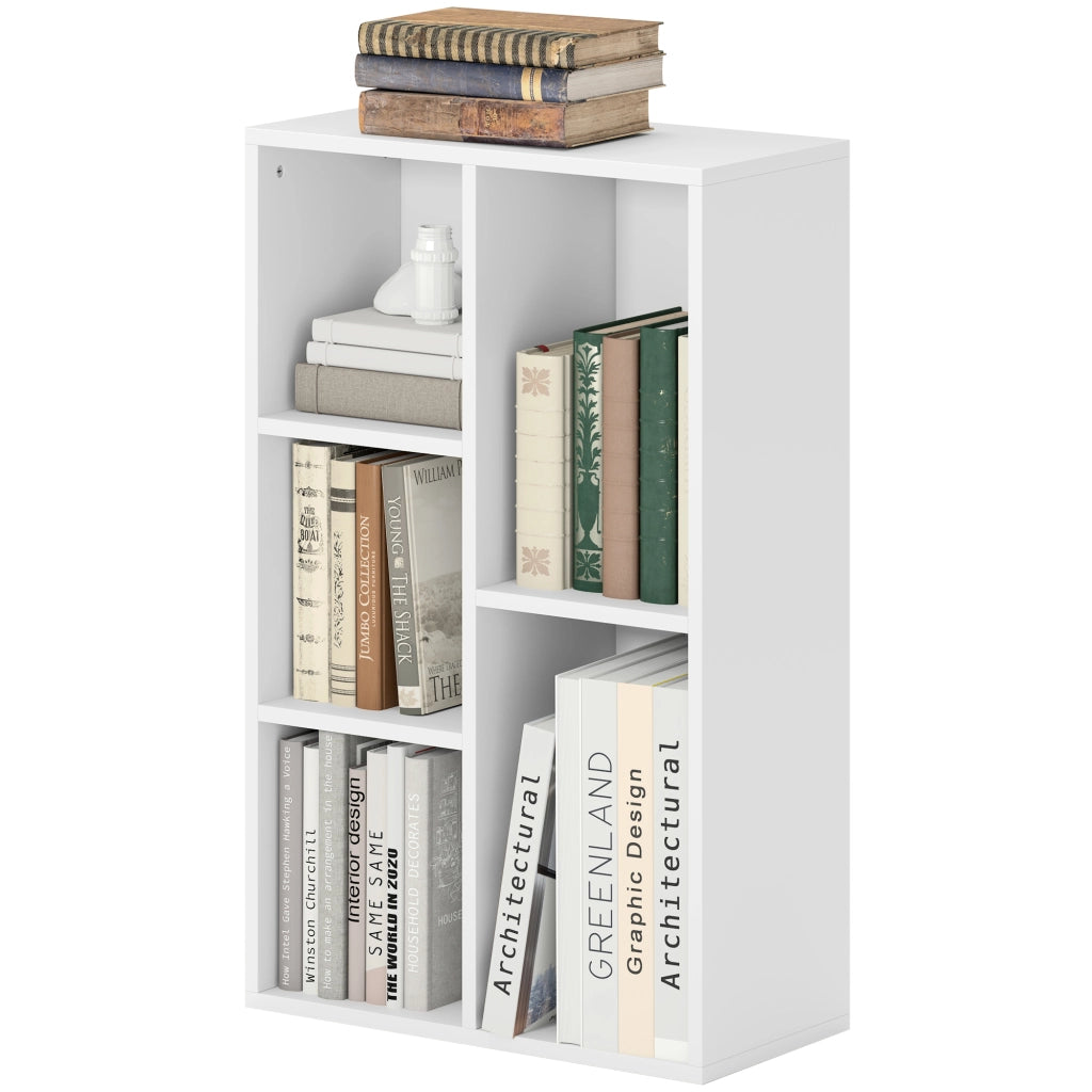 Libreria 2 livelli 5 scomparti ¨C Xylo ¨C Truciolato bianco