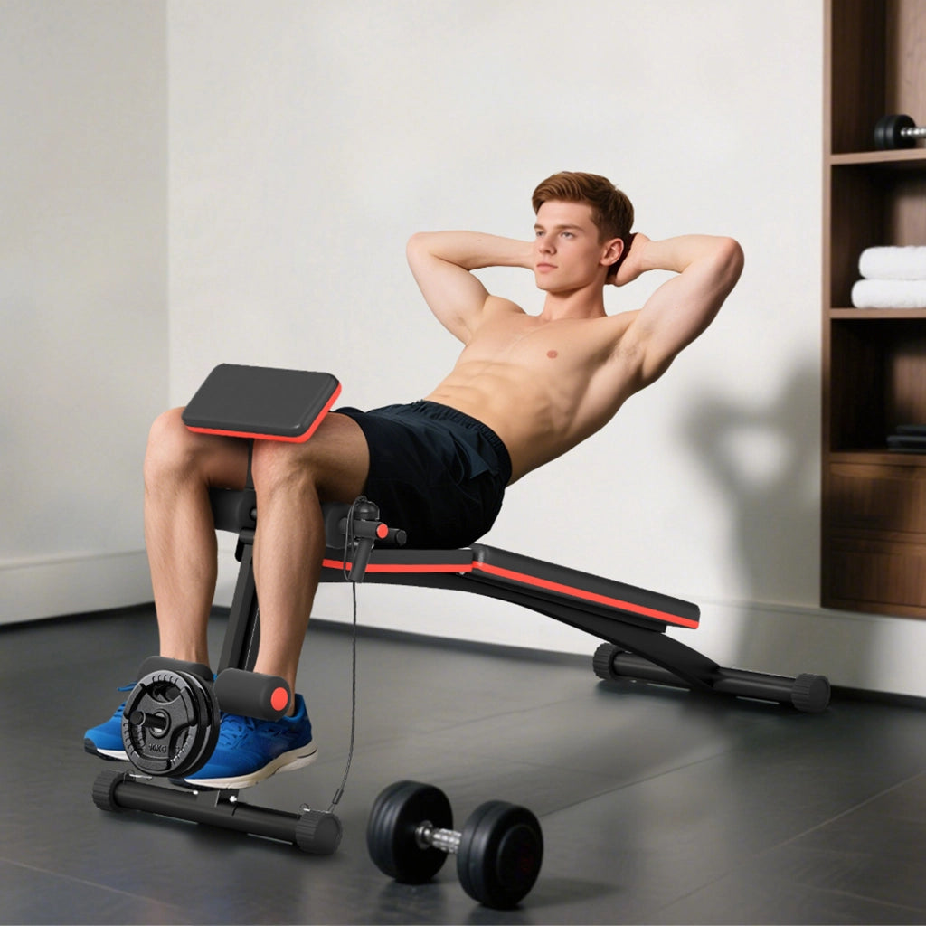 Panca Pieghevole per Palestra ¨C Minimal ¨C Rosso