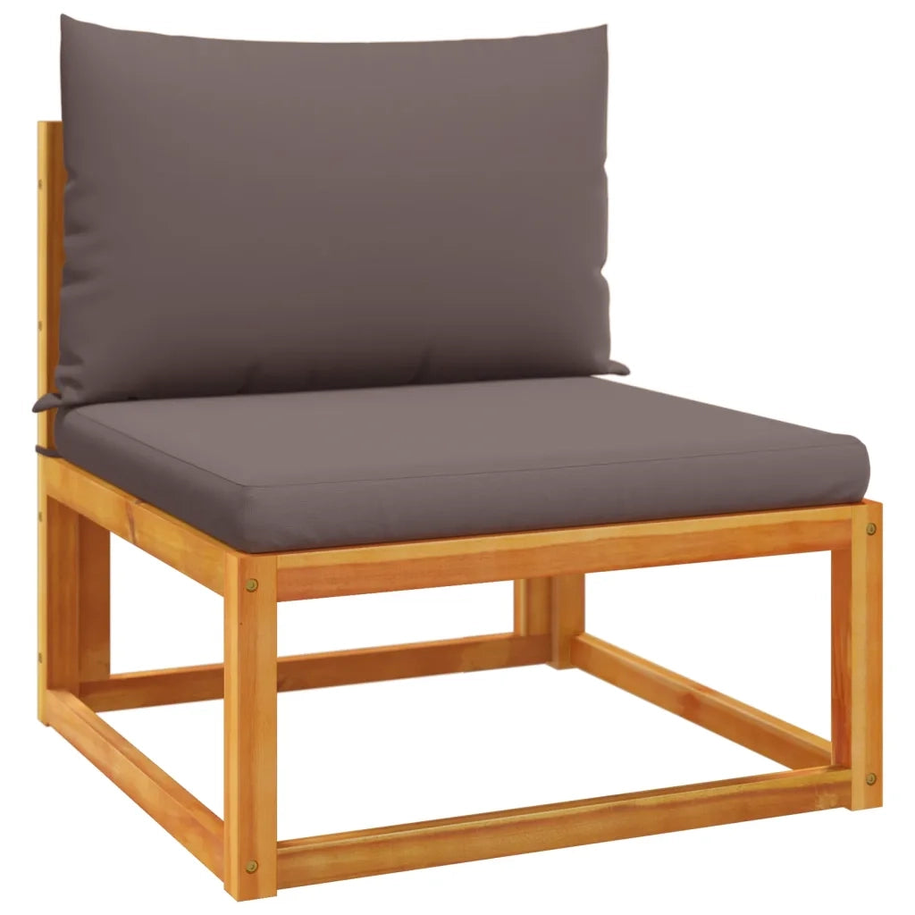 Set di divani da giardino 5 pezzi con cuscini in legno di acacia e corda 3278826