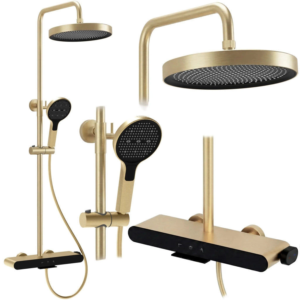 Set Doccia Rea Farel Brush Gold
