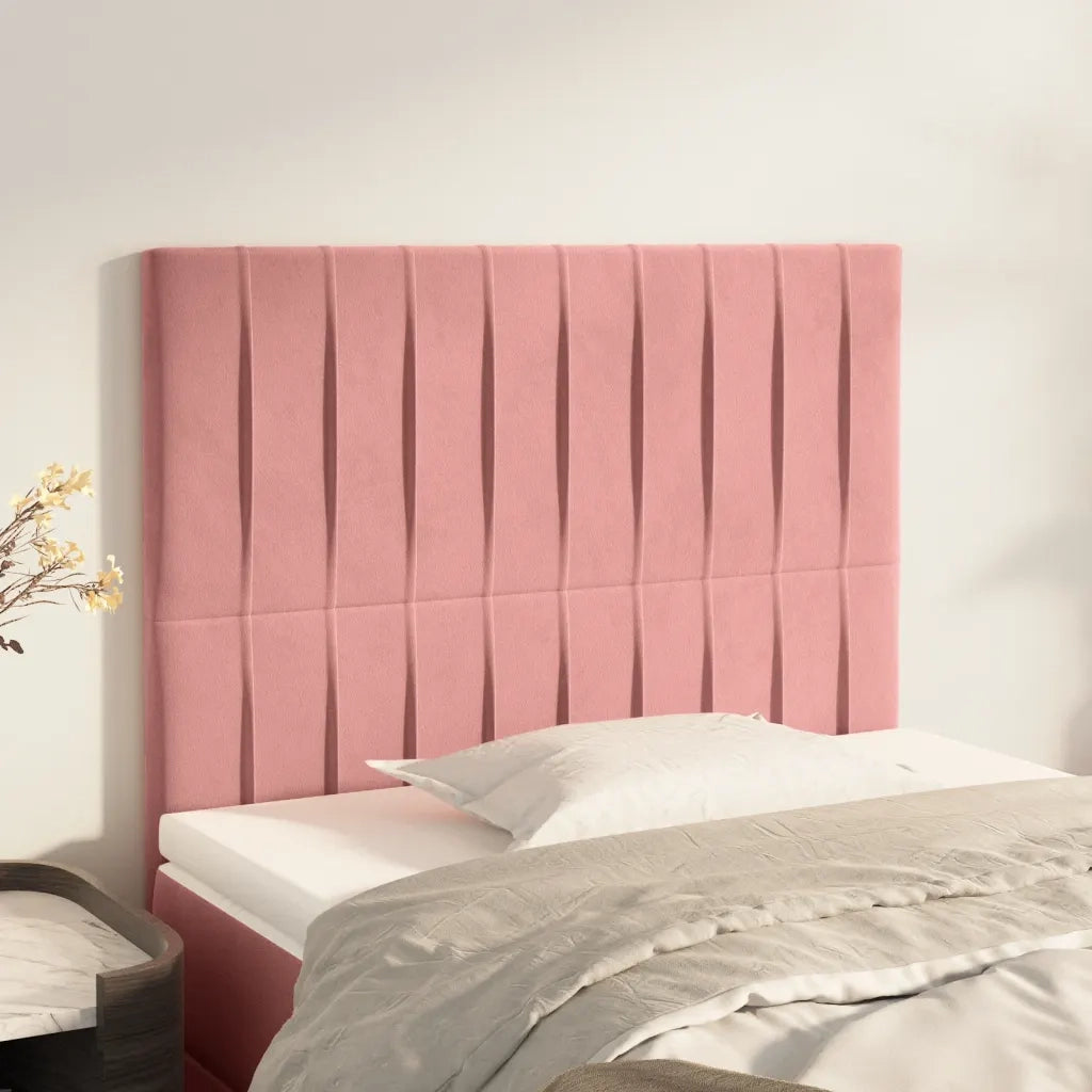 Testiera | Testata Rosa 100x5x118/128 cm Velluto