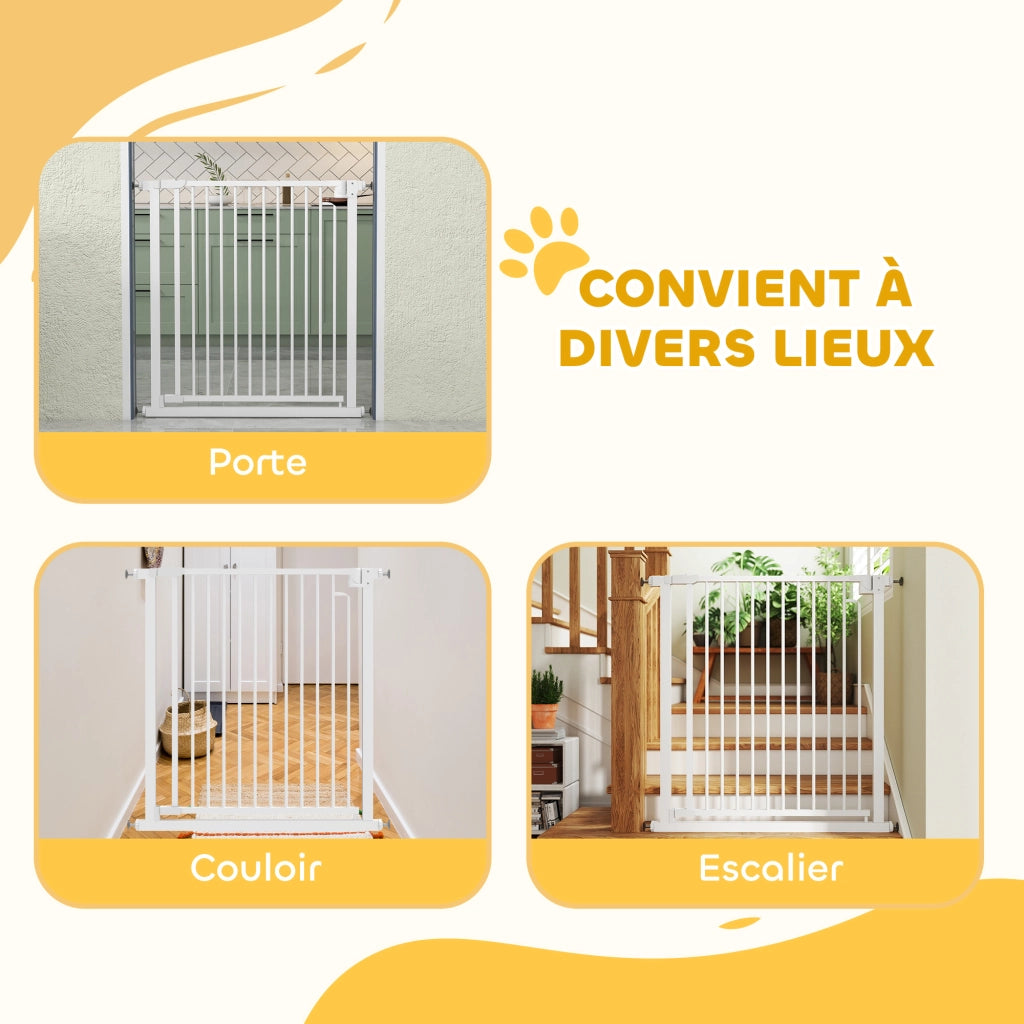 Cancelletto di sicurezza per bambini e cani ¨C Xylo ¨C 76-80 cm bianco