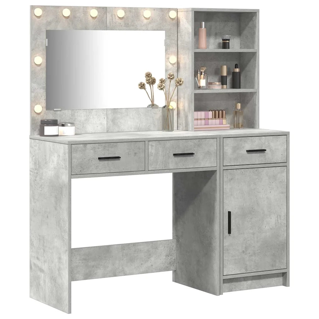 Tavolo da Trucco con cassetto 2 pcs Grigio Legno multistrato 3334266