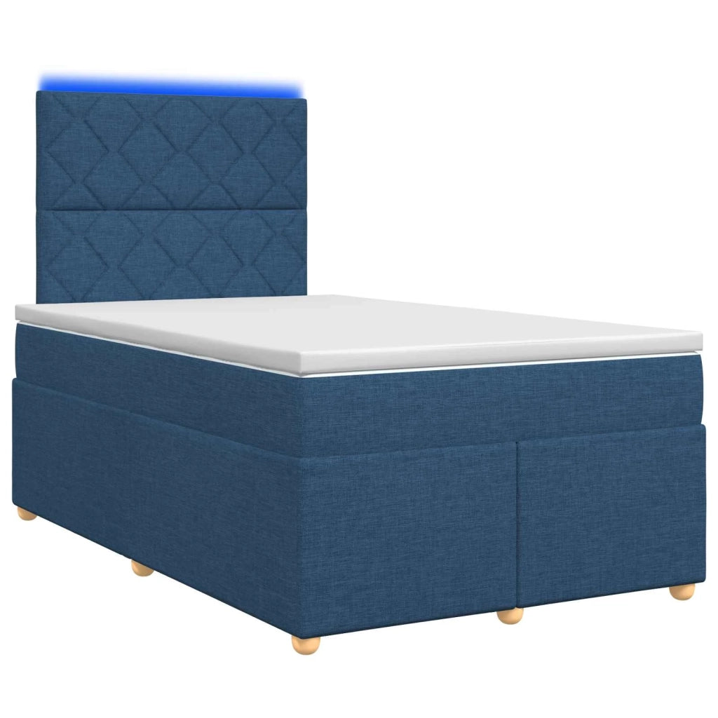 Letto box spring con materasso Blu 120 x 200 cm Tessuto 3455335