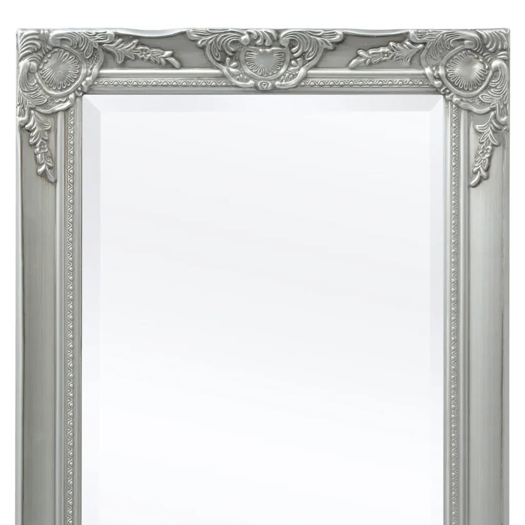 Specchio da Parete | Specchio decorativo Stile Barocco 100x50 cm Argento