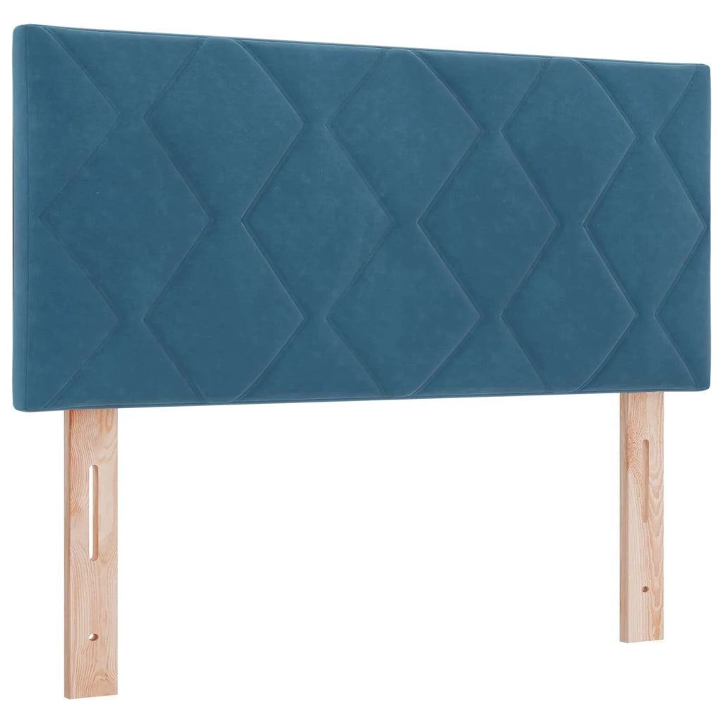 Letto box spring con materasso Blu Scuro 90 x 190 cm Velluto 3451593