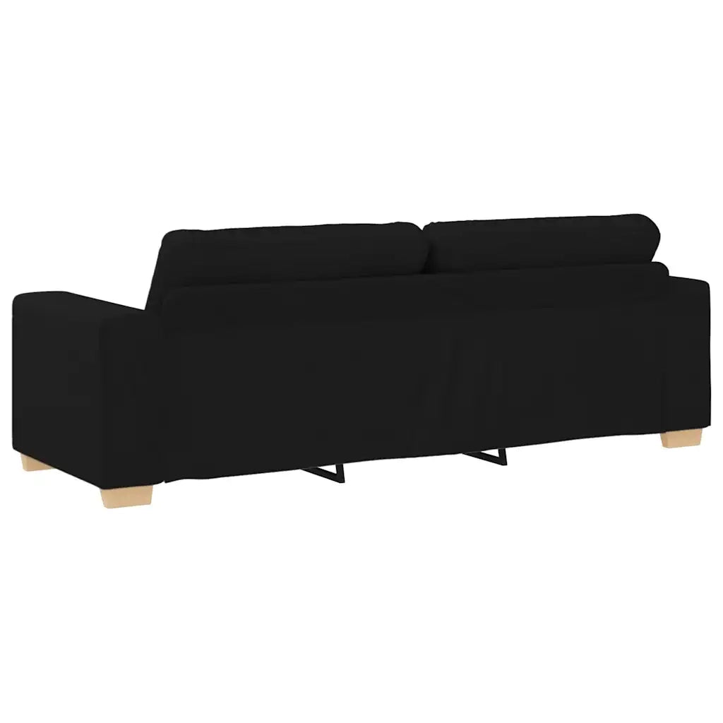 Divano a 3 posti Nero 220x78x80 cm in Tessuto 4105090