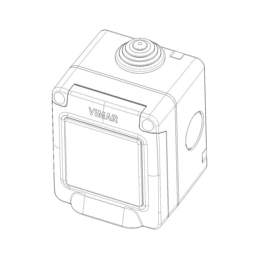 Vimar ip55 contenitore stagno 1p protetto per serie civili eikon arkè e plana