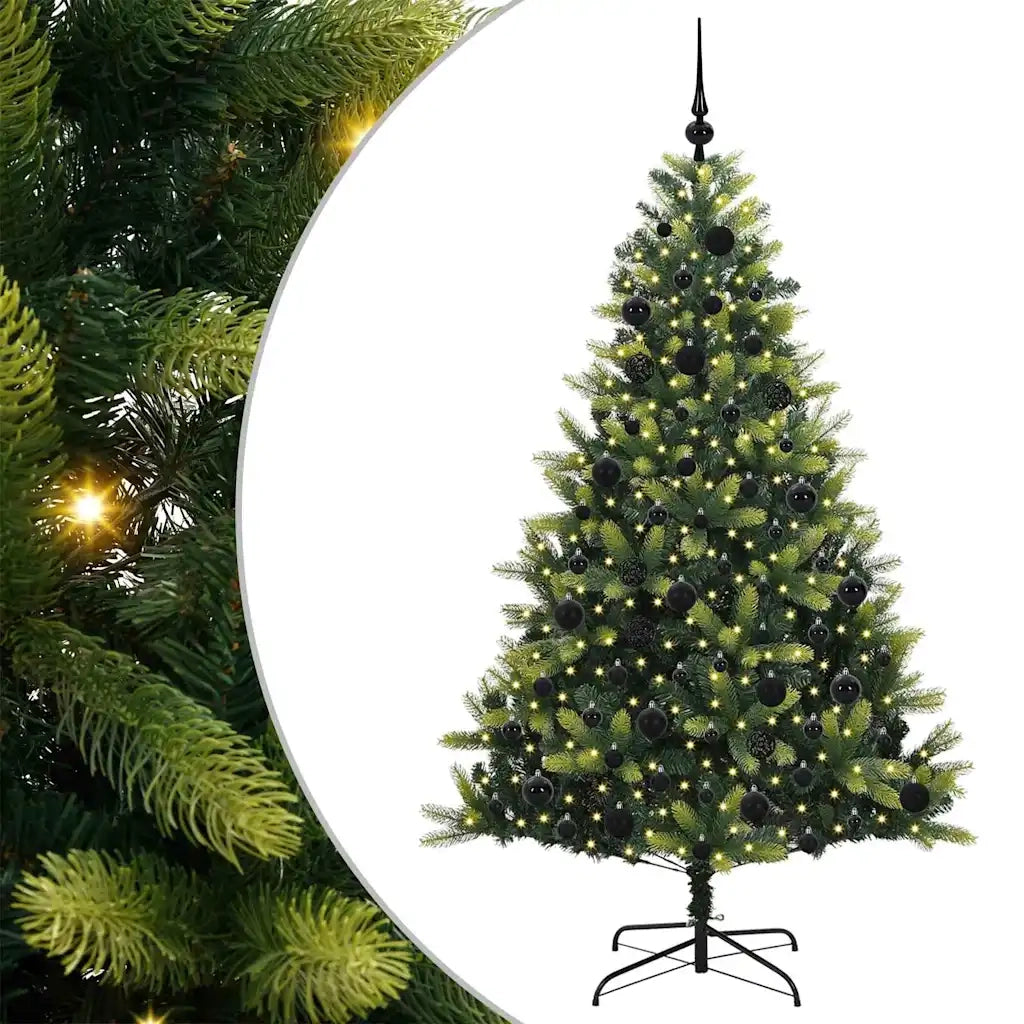 Albero di Natale Artificiale a Cerniera con 300 LED 180 cm 3395992