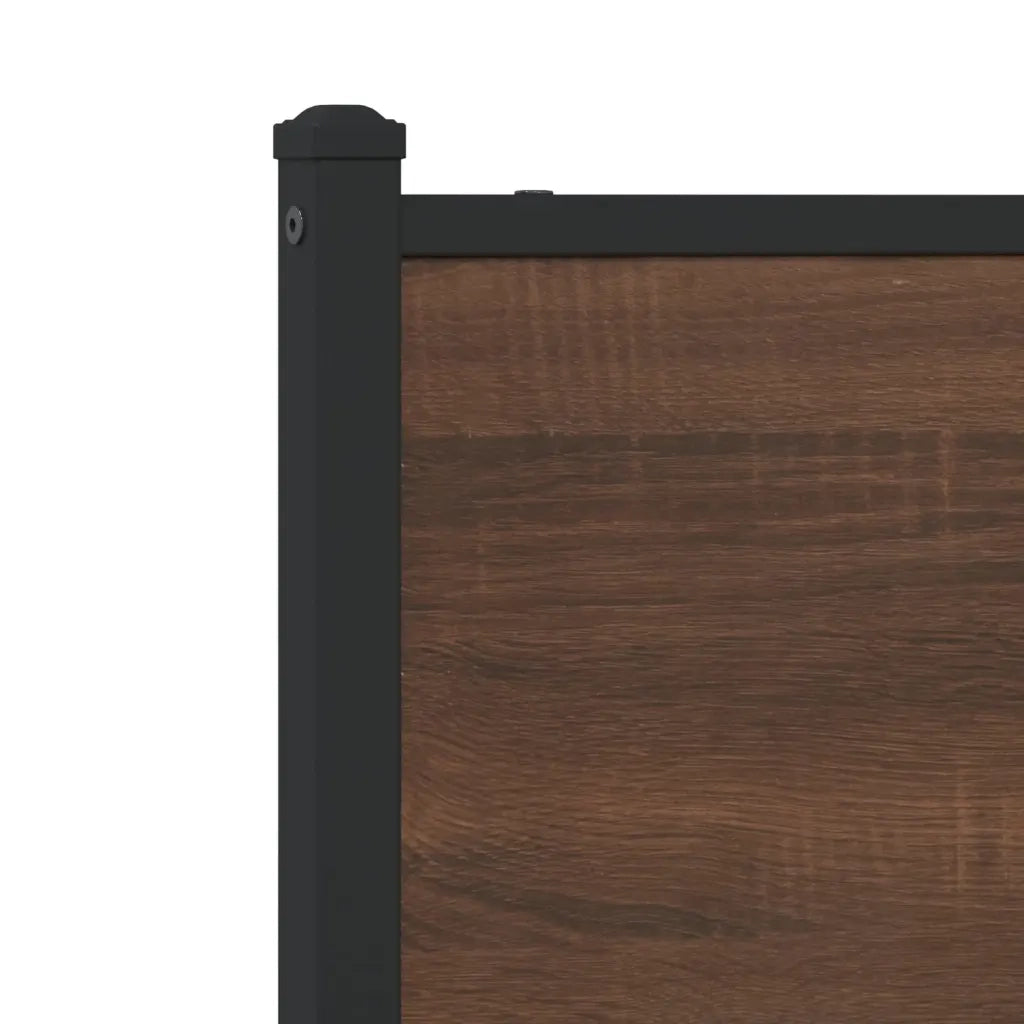 Giroletto senza Materasso in Metallo Rovere Marrone 80x200 cm 4007756