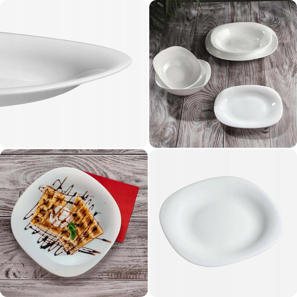 Set di 3 piatti da dessert KADAX da 21,5 cm, colore bianco.
