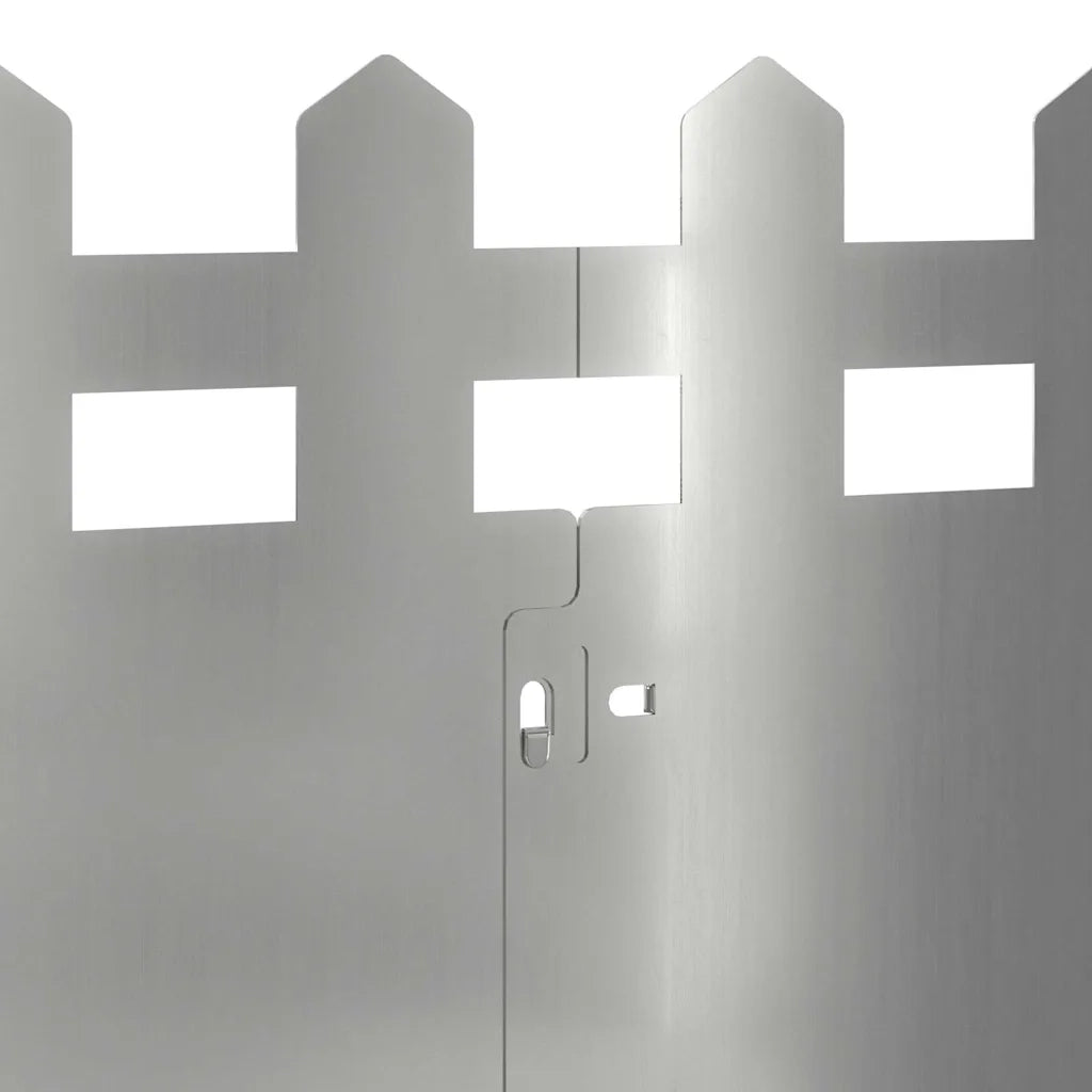 Bordure per prato 30 pcs Argento 103 x 0,05 x 22 cm 874803