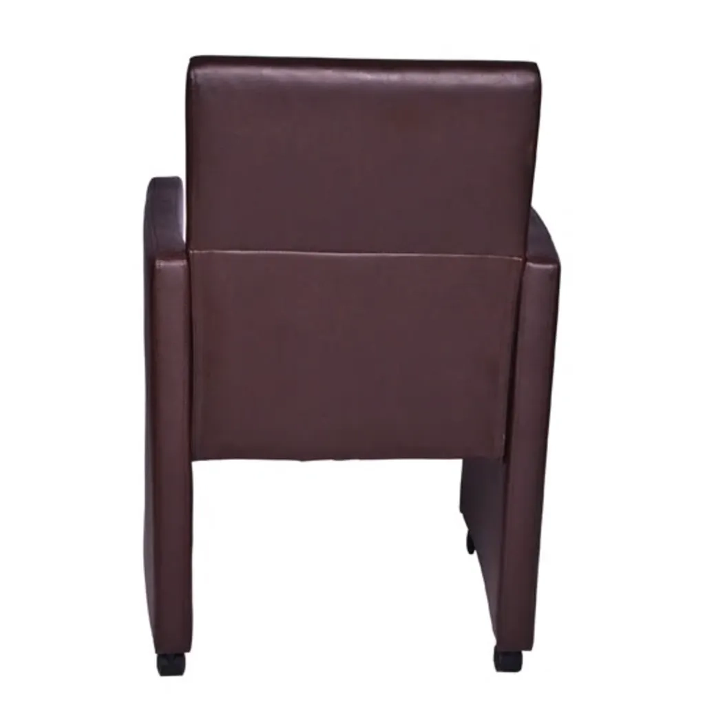 Sedie da Pranzo 2 pz Marroni in Similpelle 60348