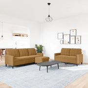 Set di Divani 3 pz con Cuscini Marrone in Velluto 3278408